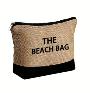 Beach Letter Print Tote Set