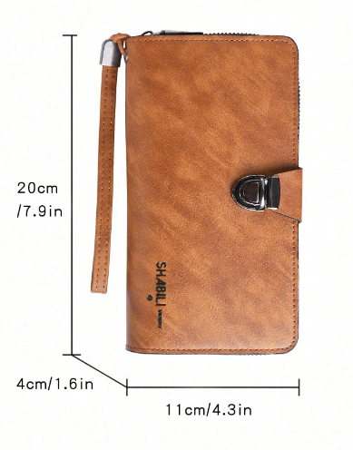 Ultra-Thin Zipper Long Wallet