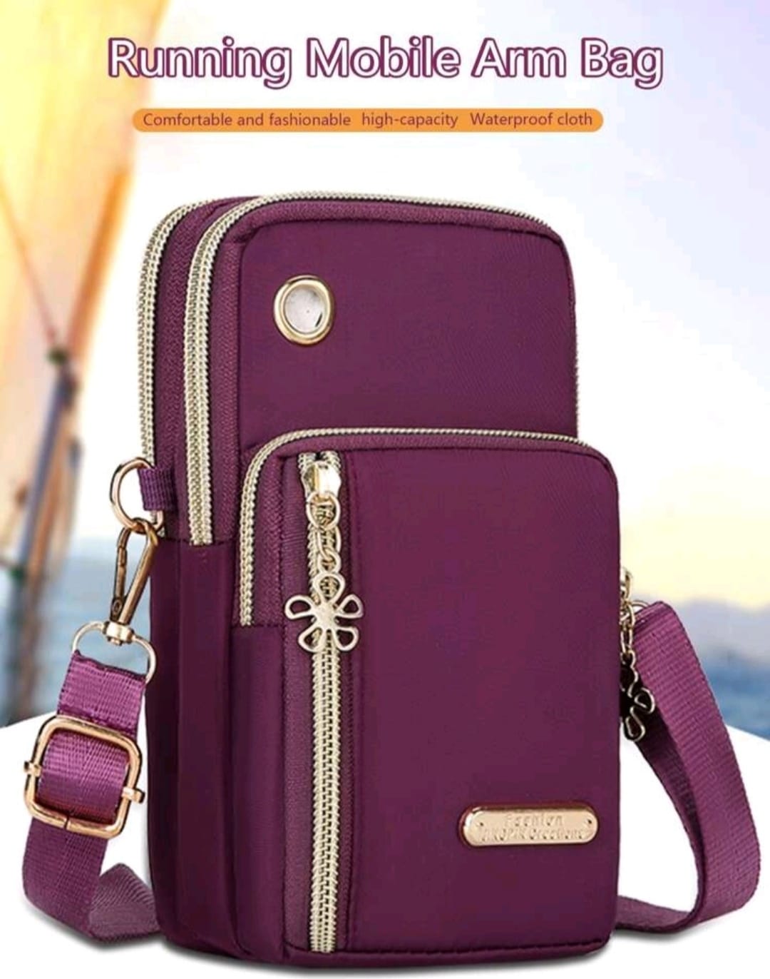 Purple Mobile Phone Crossbody Bag