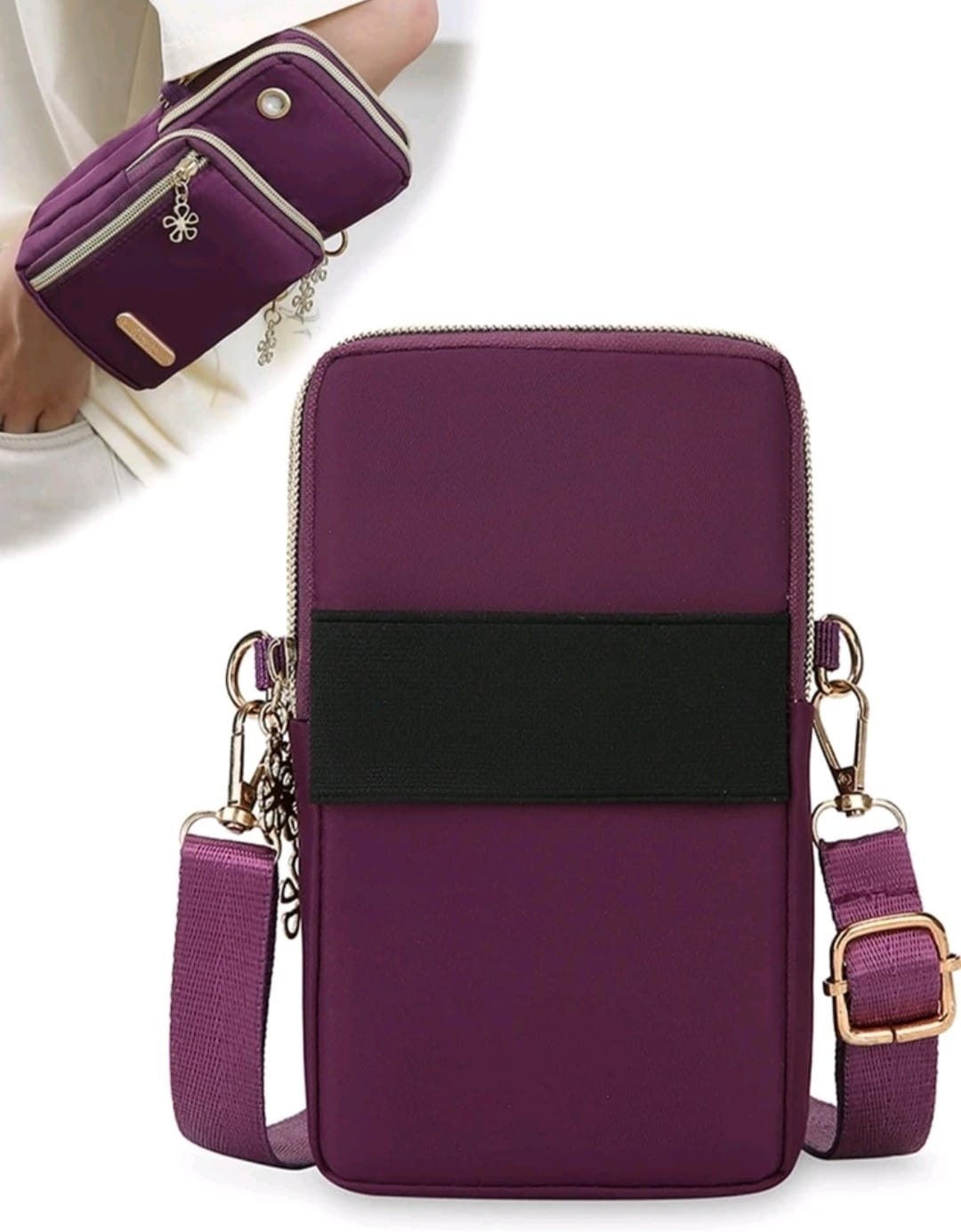 Purple Mobile Phone Crossbody Bag