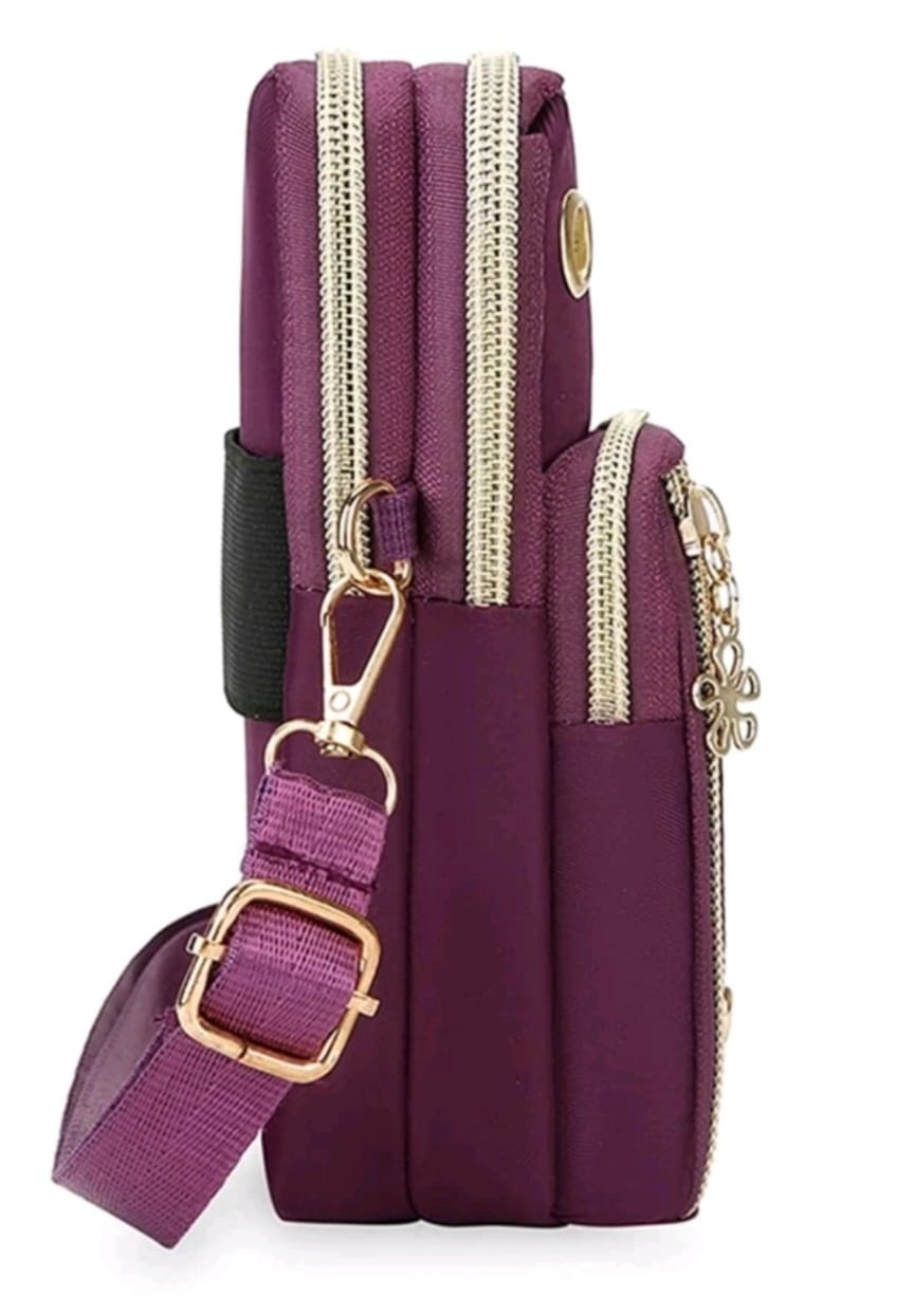 Purple Mobile Phone Crossbody Bag