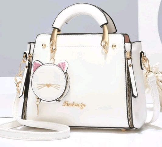 Cat Shaped Pendant Fashion Handbag