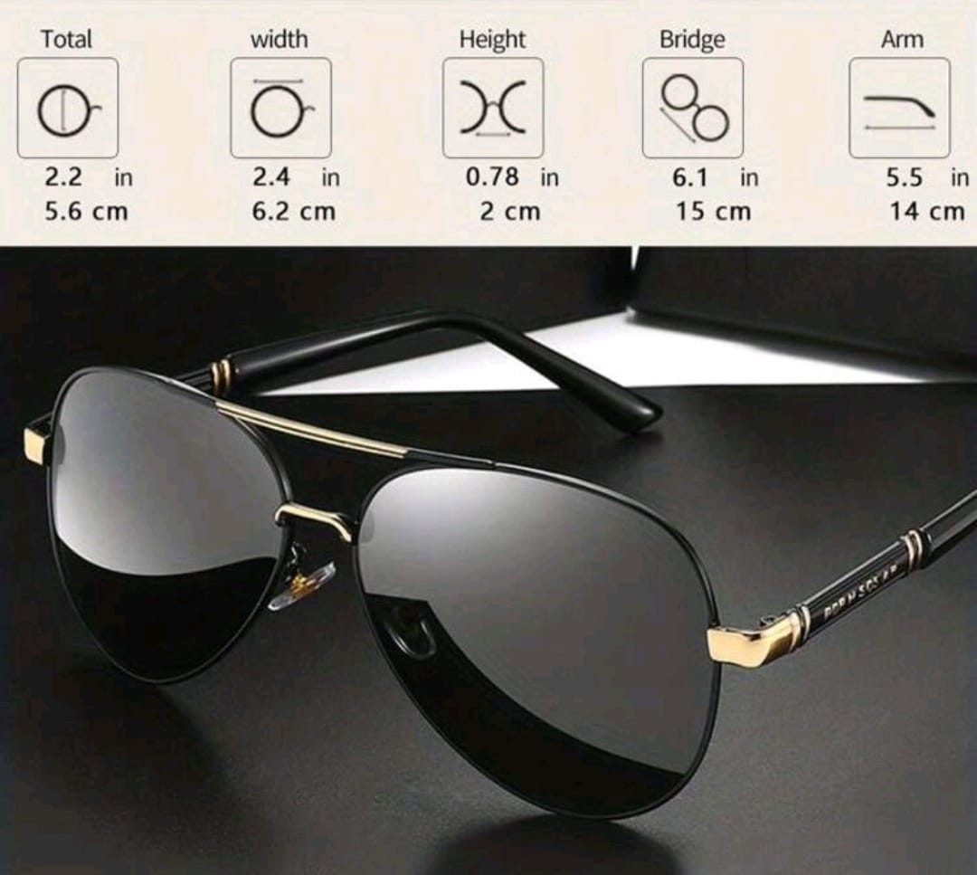 Trendy Large Frame Polarized Fashion Glasses - Aviator Sports Style