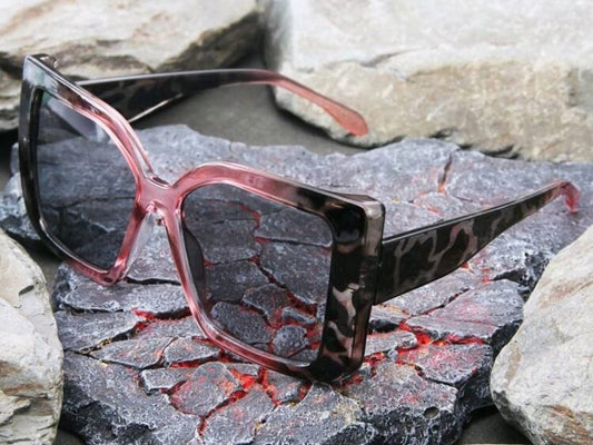 Oversized Butterfly Color-block Sunglasses