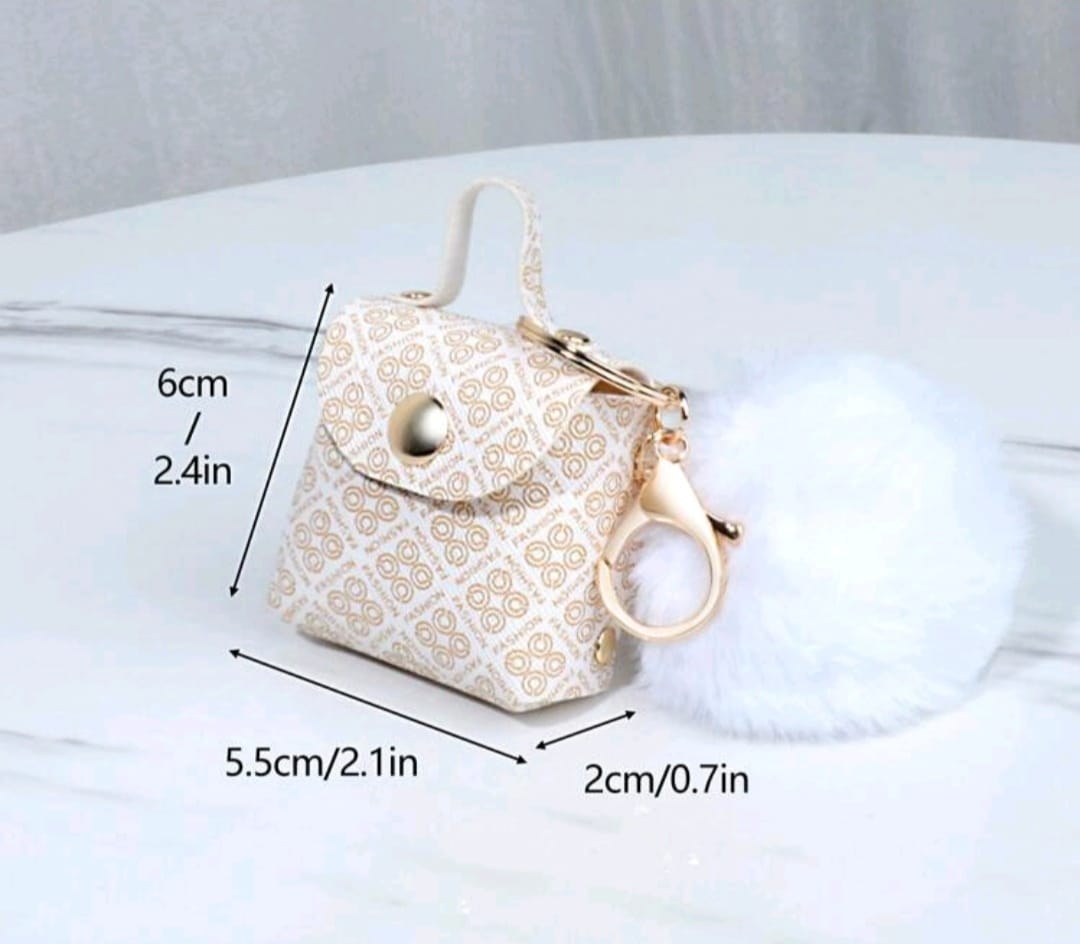 Fashionable Earphones-Shaped Coin Purse Keychain Hanging Decor Bag