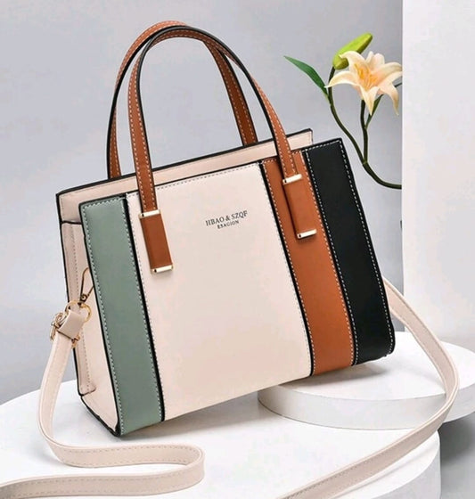 Colorblock Tote Bag